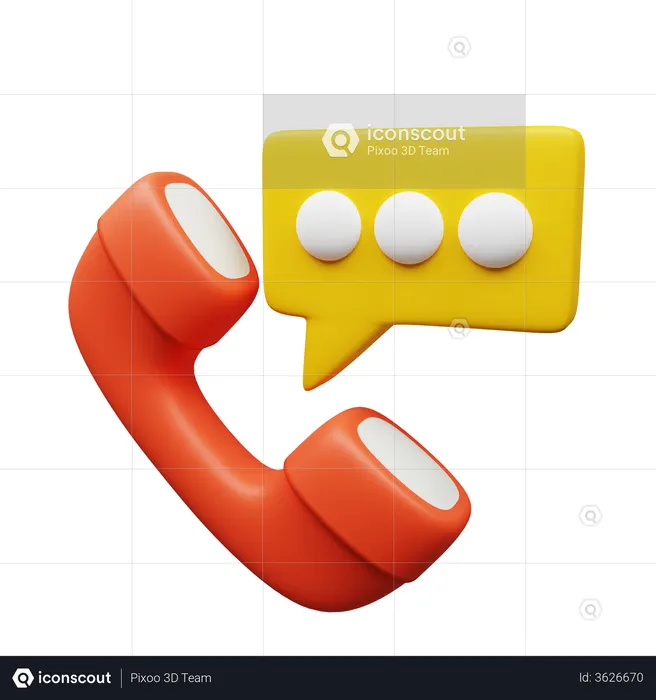 Conversa por telefone  3D Illustration