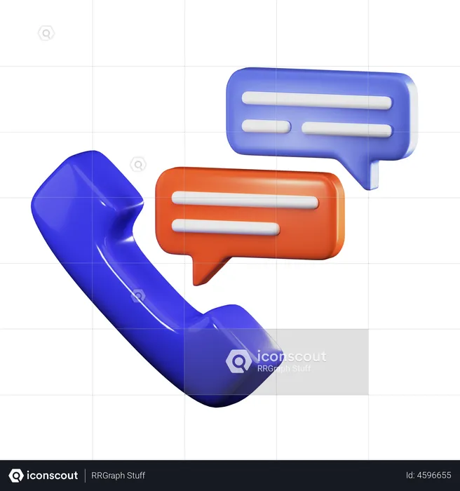 Conversa por telefone  3D Illustration