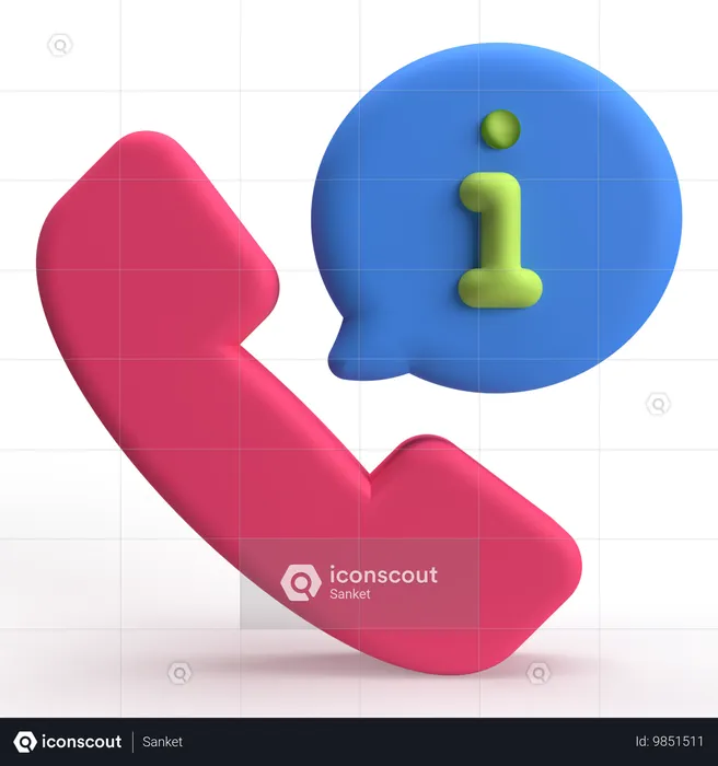 Informações de telefone  3D Icon