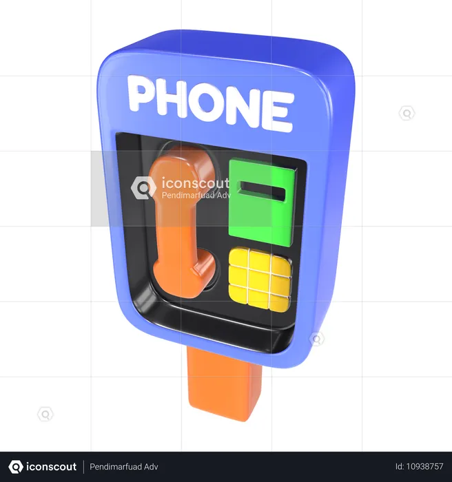 Telefone público  3D Icon