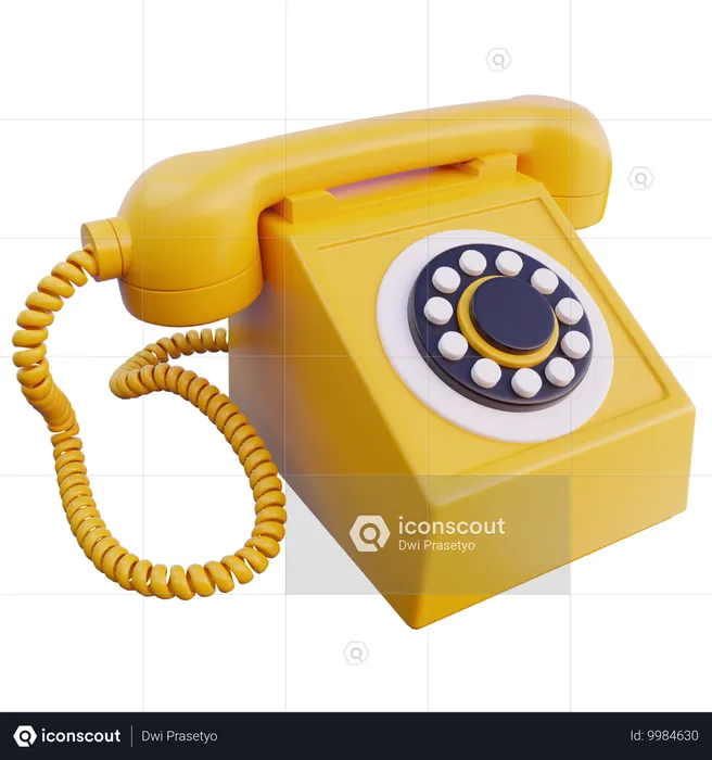 Telefone antigo  3D Icon