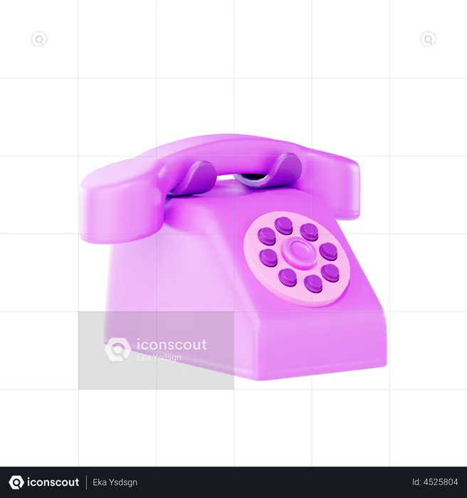 Telefone antigo  3D Illustration