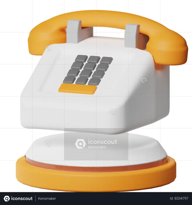 Telefono clasico  3D Icon