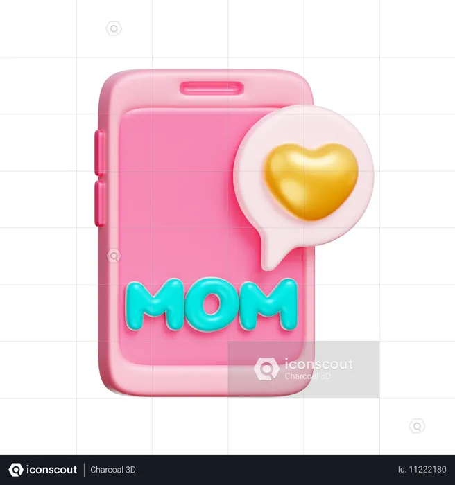 Teléfono de mamá  3D Icon