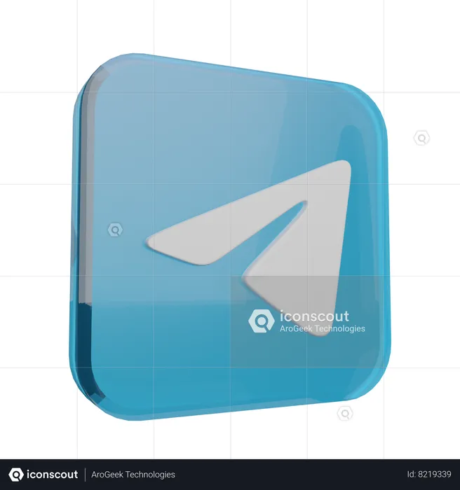 Telegram Logo 3D Icon