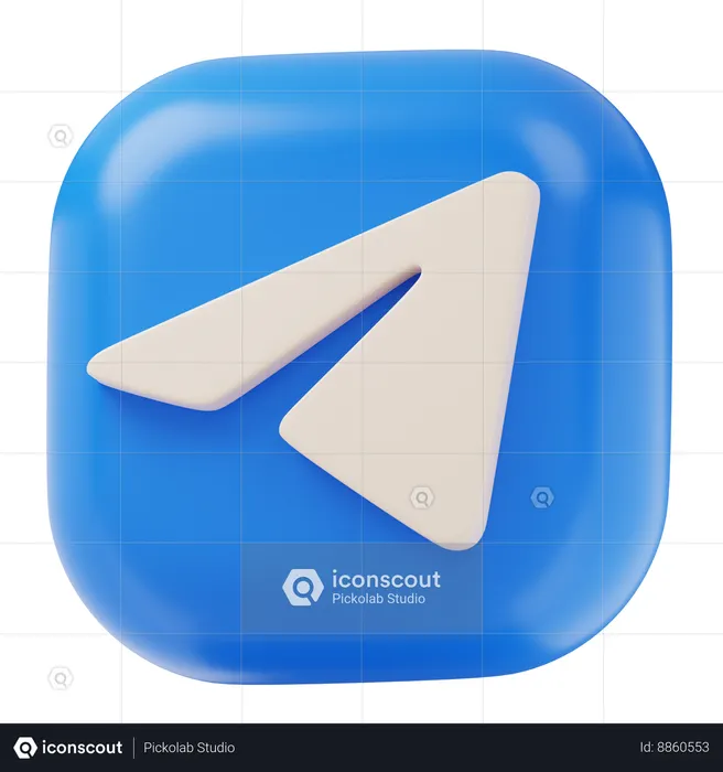 Telegram  3D Icon