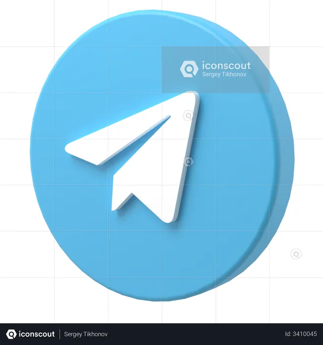 Telegram  3D Illustration