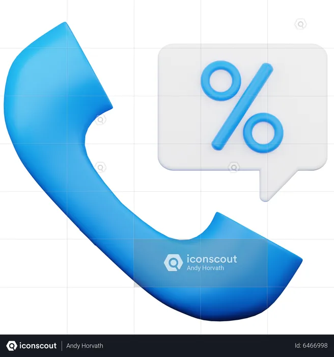 Telemarketing Phone  3D Icon