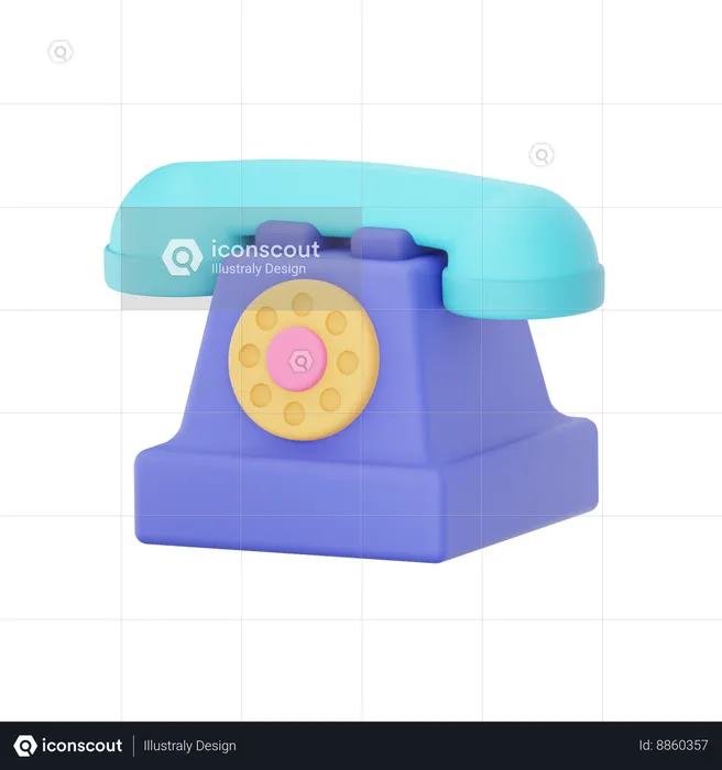 Telephone  3D Icon