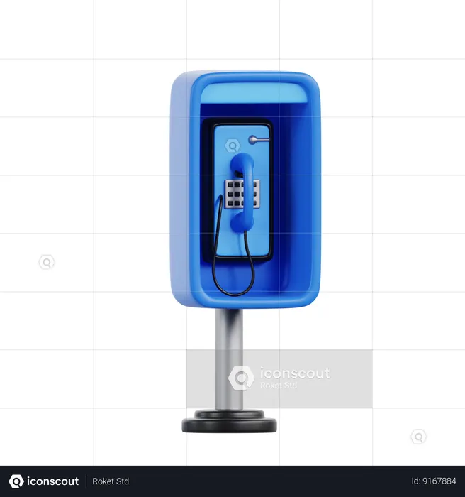 Telephone Booth  3D Icon