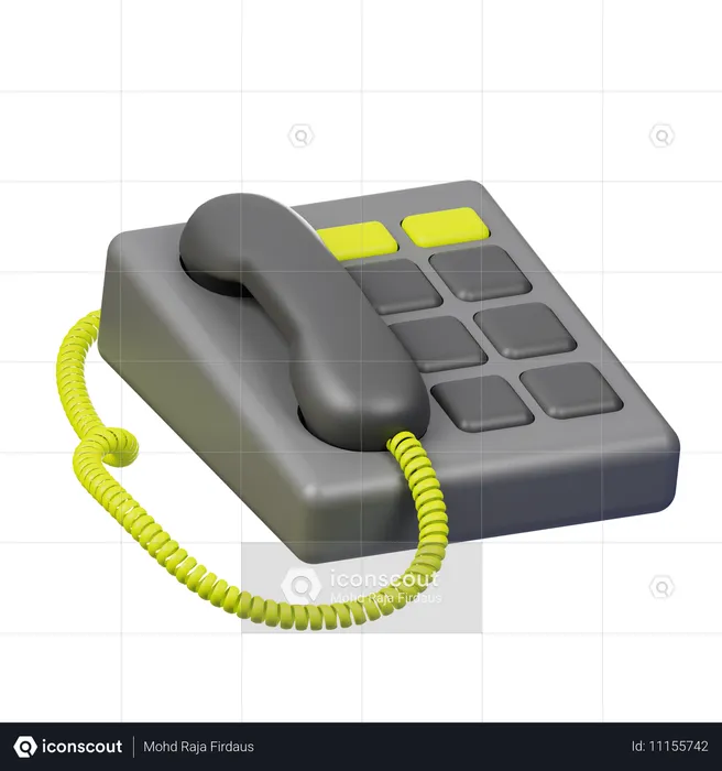 Téléphone fixe  3D Icon