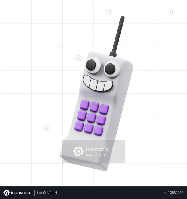 Téléphone heureux  3D Icon