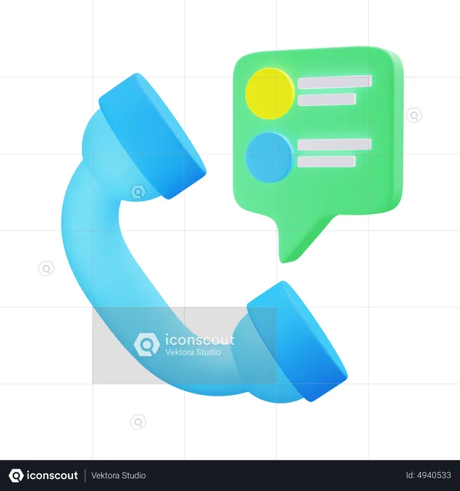 Telephone Message  3D Icon