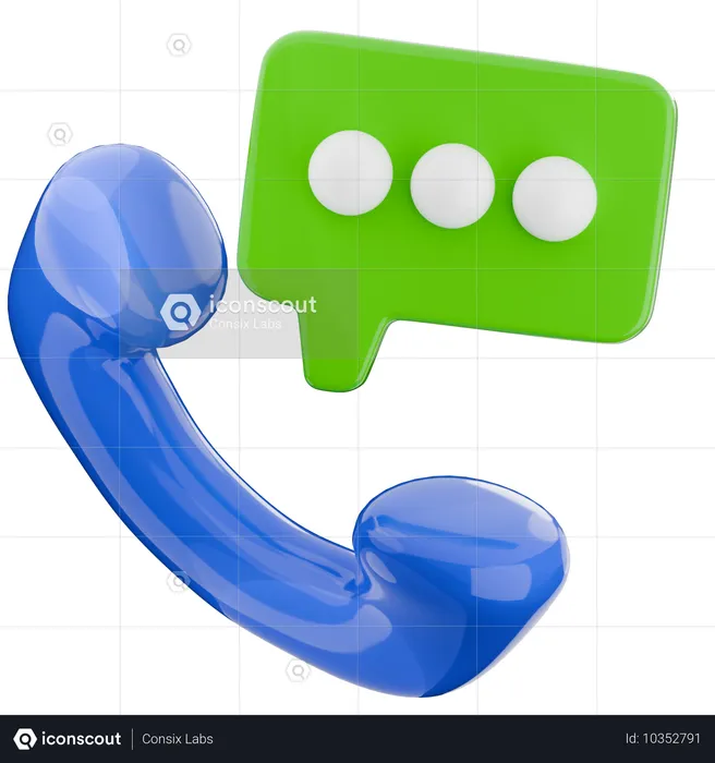 Conversation téléphonique  3D Icon