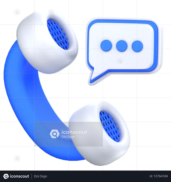 Conversation téléphonique  3D Icon