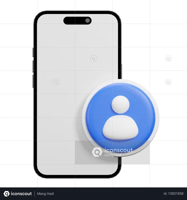 Utilisateur de téléphone  3D Icon