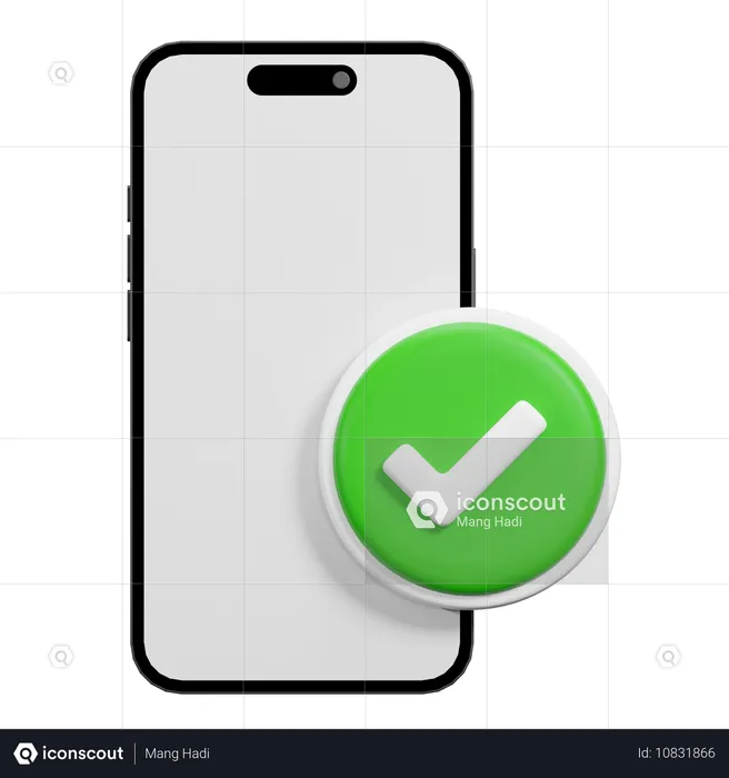 Téléphone vérifié  3D Icon