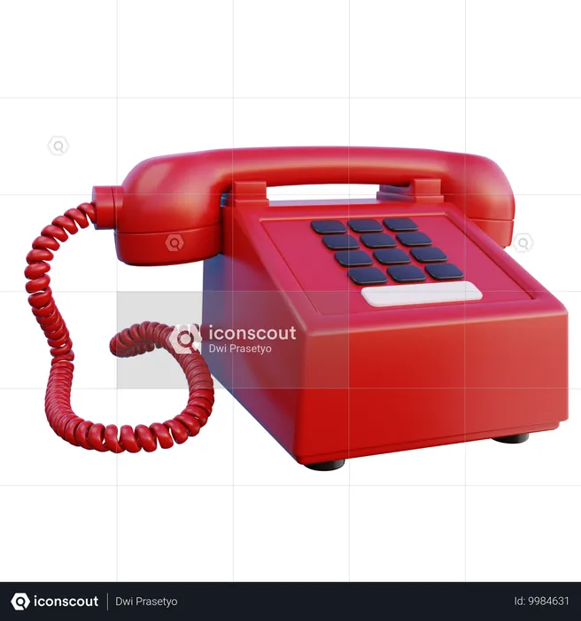 Téléphone vintage  3D Icon