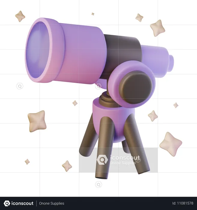 Télescope  3D Icon