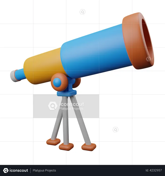 Telescope  3D Illustration