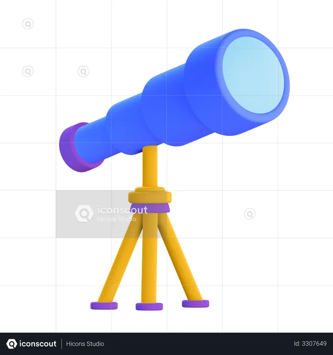 Telescope  3D Illustration