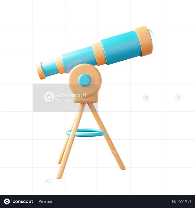 Télescope  3D Illustration