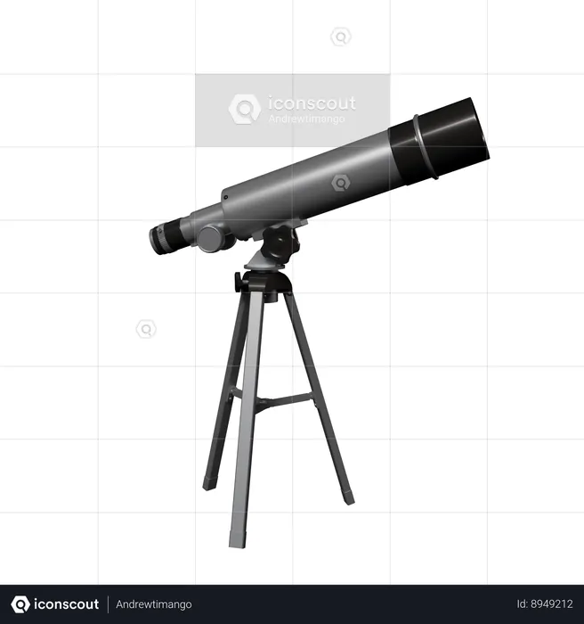 Télescope astronomique  3D Icon