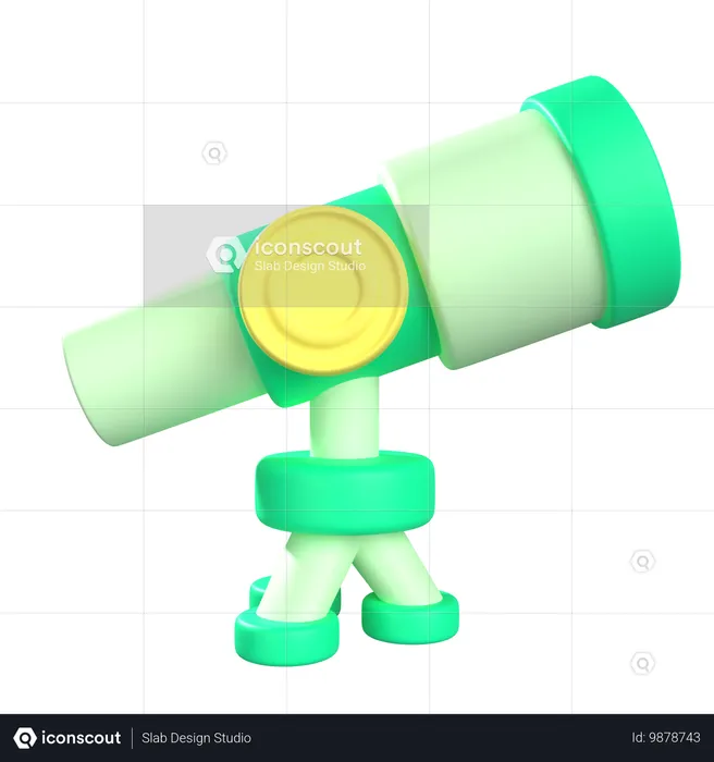 Télescope _ Planète  3D Icon