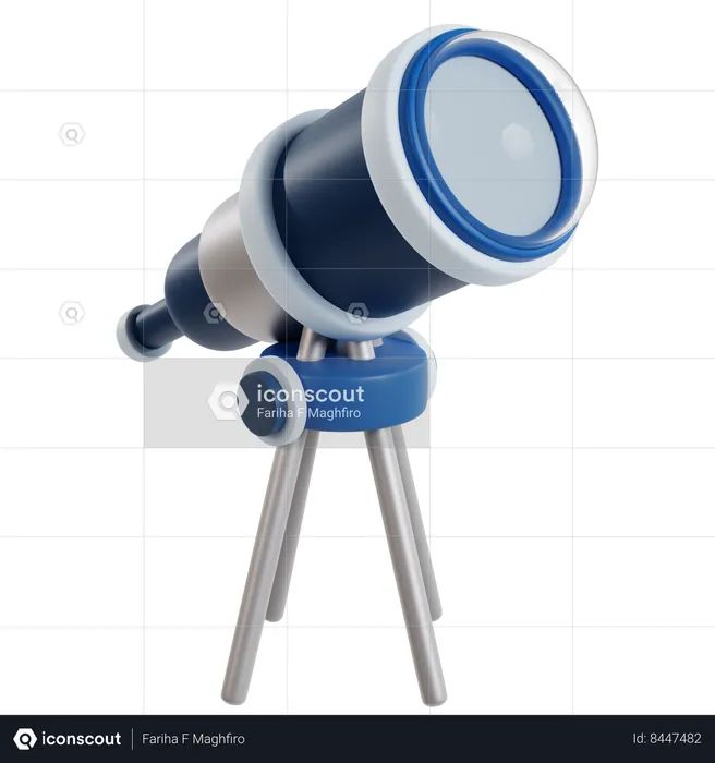 Télescope pour l'espace lointain  3D Icon