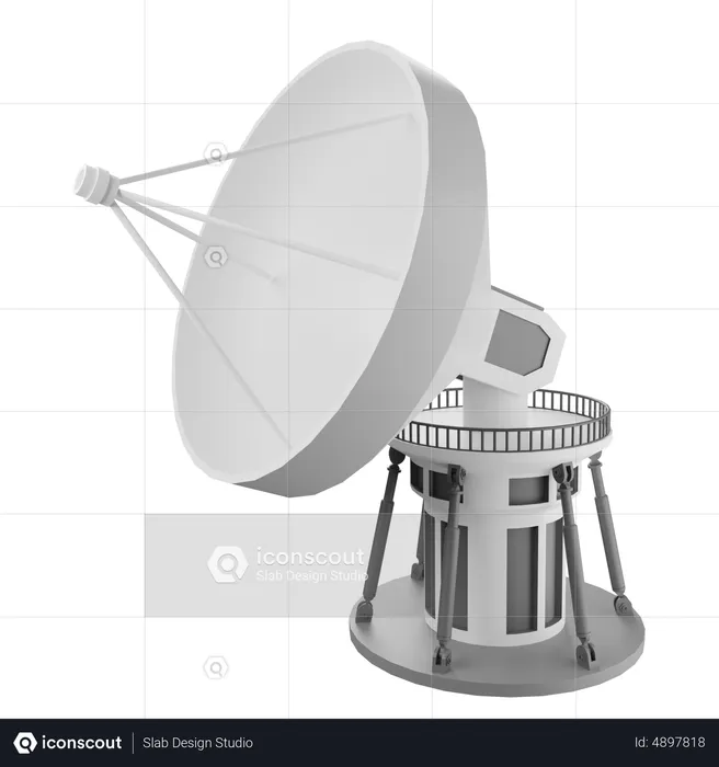 Telescope Radio  3D Icon