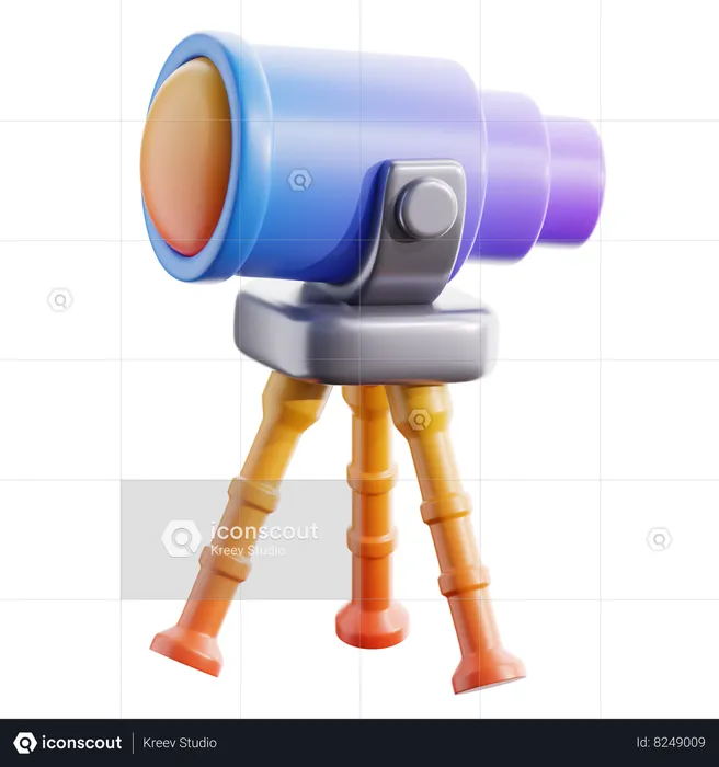 Telescopio  3D Icon