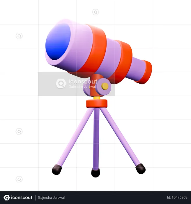 Telescópio  3D Icon