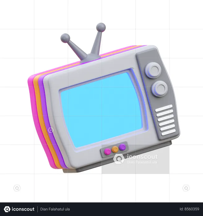 Televisão  3D Icon