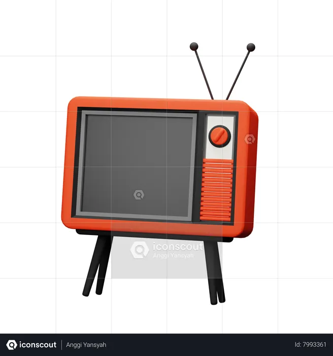 Television  3D Icon