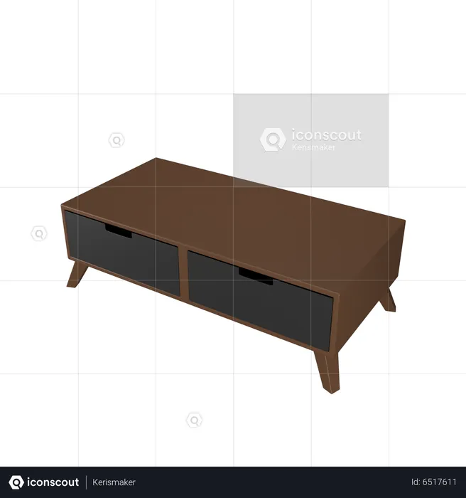 Television Stand Table  3D Icon