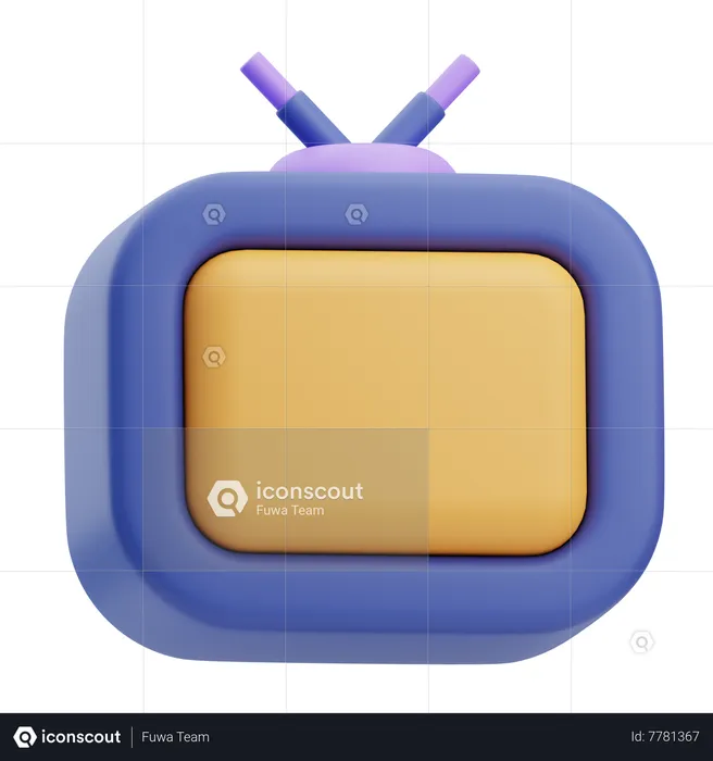 Television antigua  3D Icon