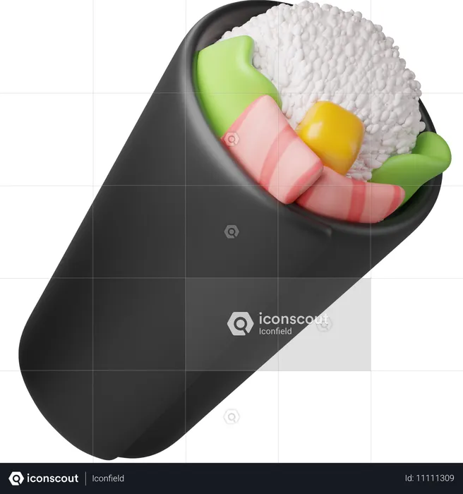 Sushi temaki  3D Icon