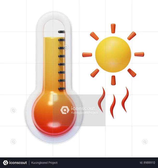 Temperatura caliente  3D Icon