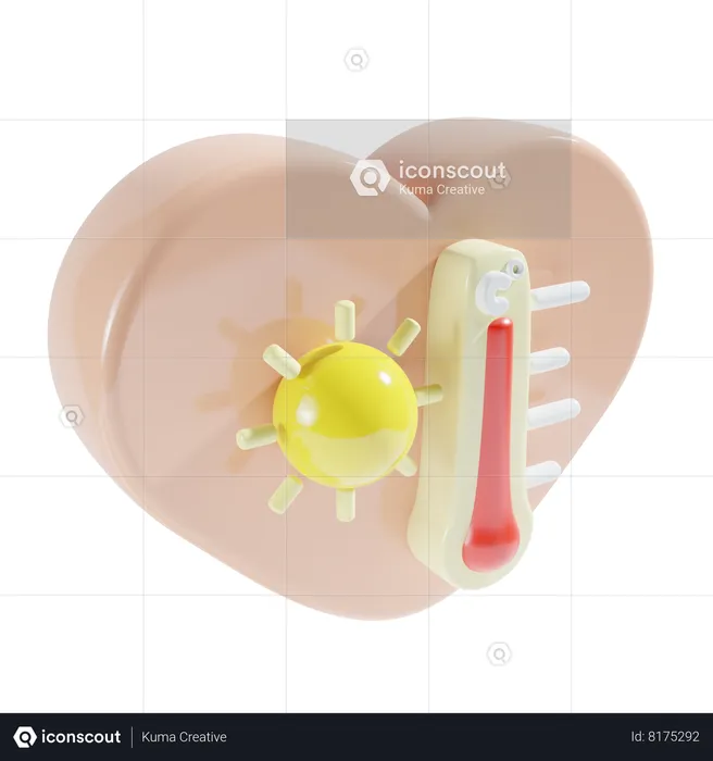 Temperatura caliente  3D Icon