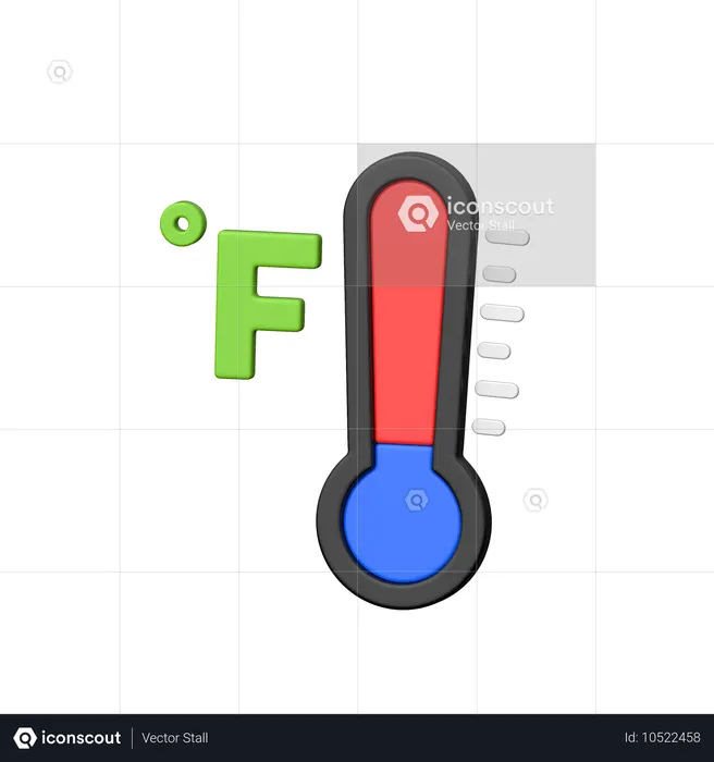 Temperatura Fahrenheit  3D Icon