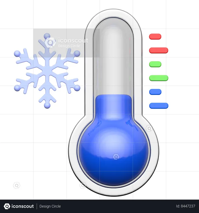 Temperatura fria  3D Icon