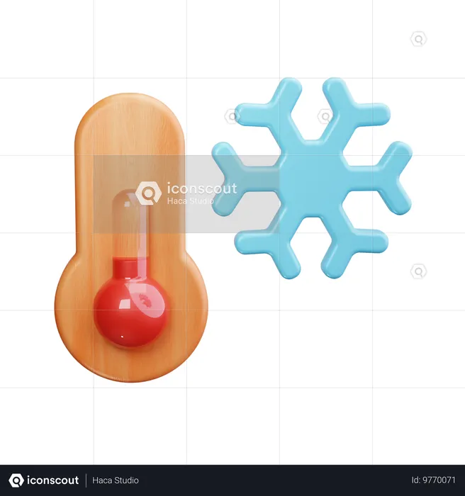 Temperatura fria  3D Icon