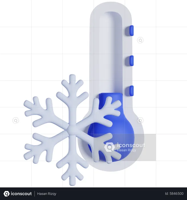 Temperatura fría  3D Icon