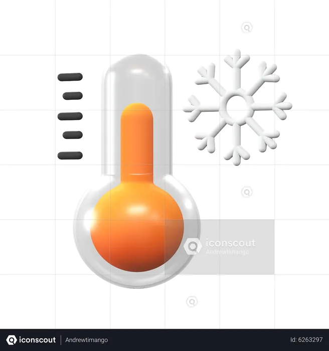 Temperatura fria  3D Icon