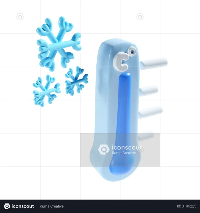 Temperatura fria  3D Icon