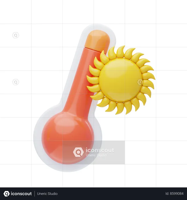 Temperatura quente  3D Icon