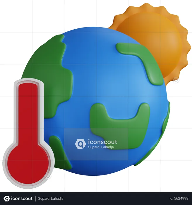 Temperatura quente  3D Icon