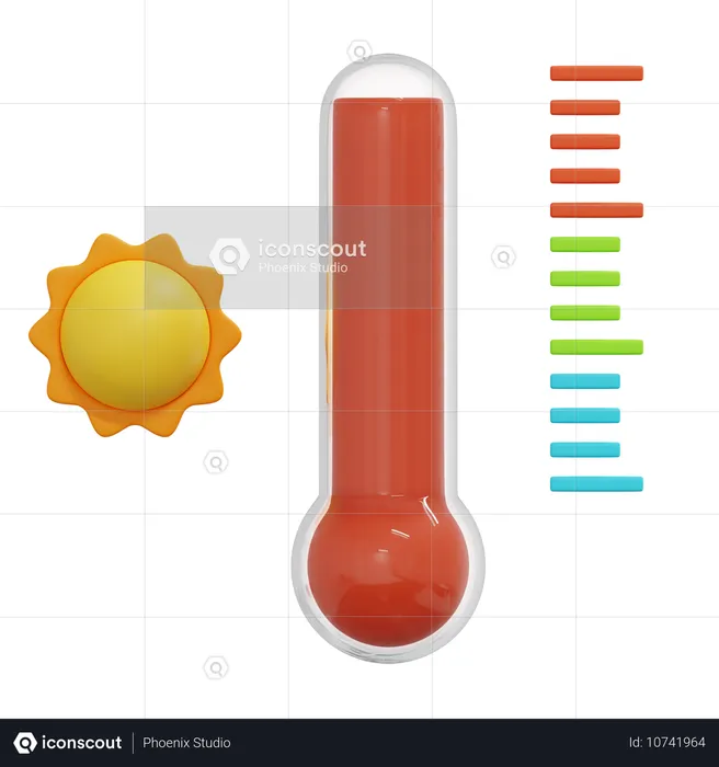 Température chaude  3D Icon