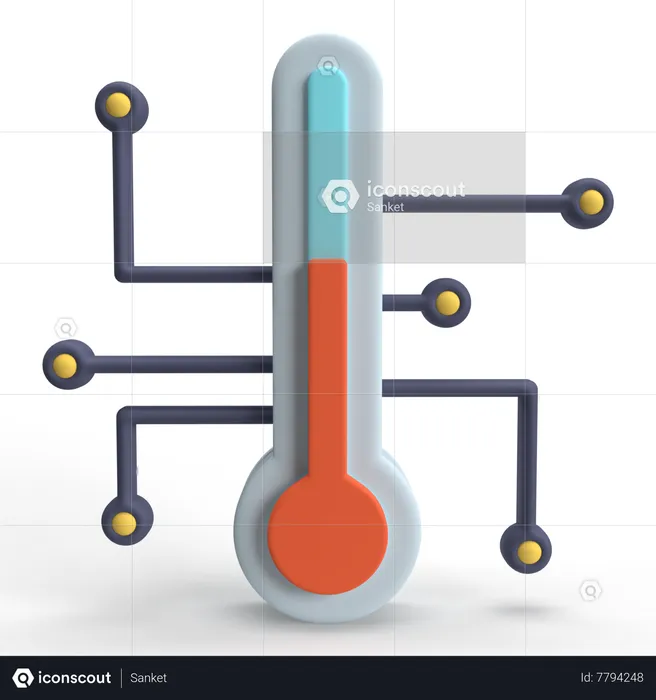 Temperature Control  3D Icon