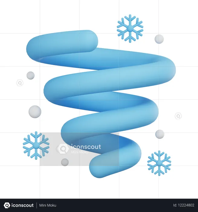 Tempête de neige  3D Icon